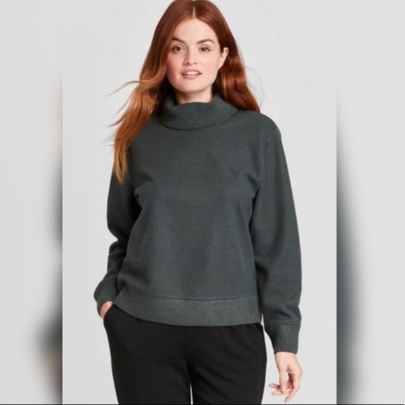 Women's Long Sleeve Turtleneck Sweater T-Shirt - Picture 2 of 8
